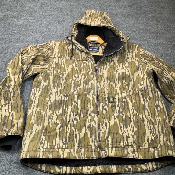 Carhartt Other - Carhartt Super Dux Mens L Mossy Oak Bottomland Camo Sherpa Lined Jacket OJ5001-M